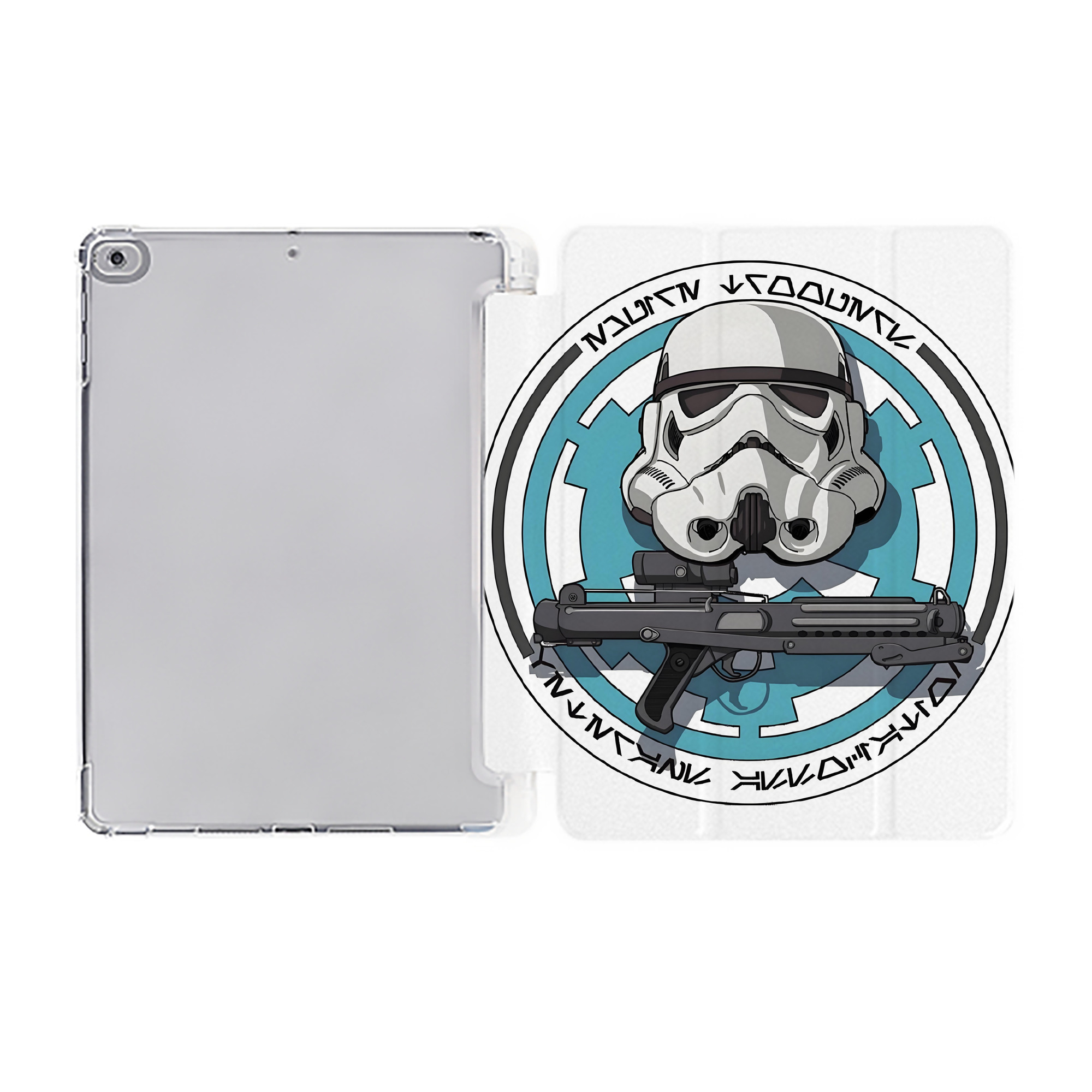 （画像用） スター・ウォーズ Star Wars IPad ケース ペン収納付き 三つ折りスタンド PUレザー×シリコン 対応機種9.5/10.5/10.9インチ